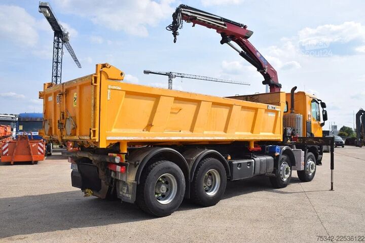 Camion de gunoi Renault C430 Tipper + Crane HMF