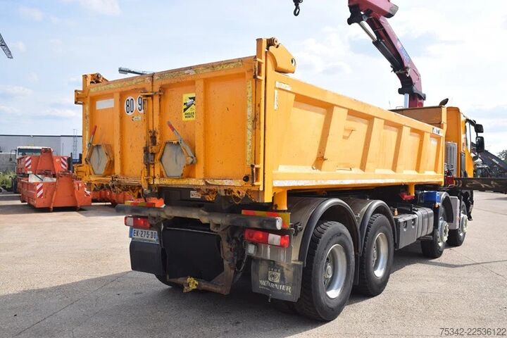 Camion de gunoi Renault C430 Tipper + Crane HMF
