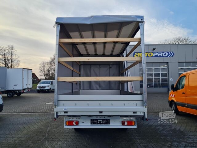 Gardinsided kassevogn Renault Master Pritsche Schiebe Plane LUFTFEDERUNG