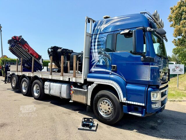 Πλατφόρμα φόρτωσης MAN TGS 35.480 8X4 PRITSCHE + KRAN (29m!)  FASSI F3...
