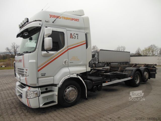 Ciężarówka z nadwoziem wymiennym RENAULT PREMIUM DXI 450.25, 6X2, BDF, MANUELL!!!