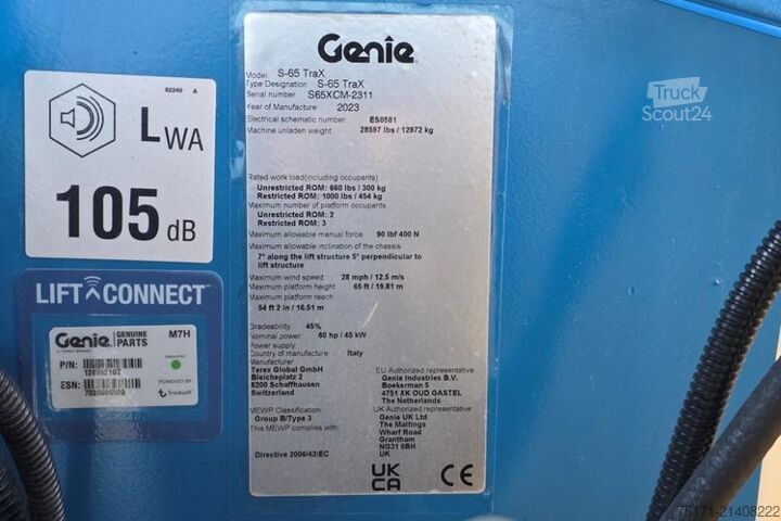 Teleskopbühne Genie S65XC Trax Diesel, 4x4 Drive Trax, 22m Working Hei