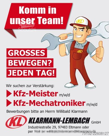 Automekanikermester - automekaniker m/k Baumaschinen Service + Verkauf