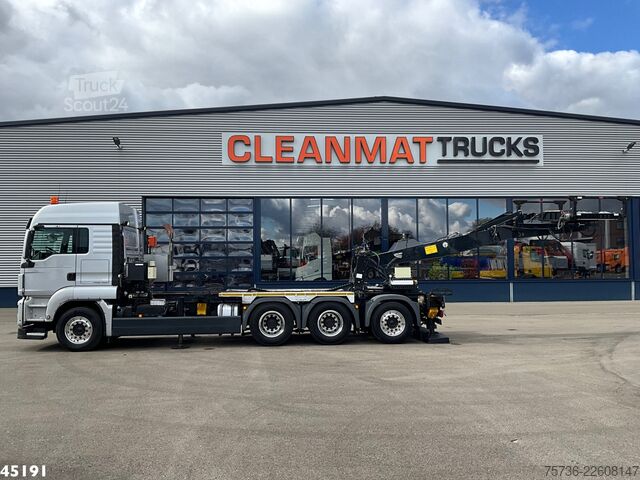 Transport af containere Man TGS 35.480 Euro 6 8x4 Deuringer Garagetransporter