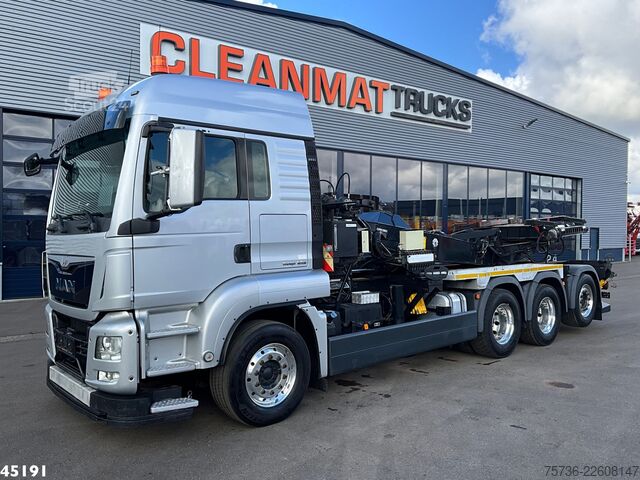 Transport af containere Man TGS 35.480 Euro 6 8x4 Deuringer Garagetransporter