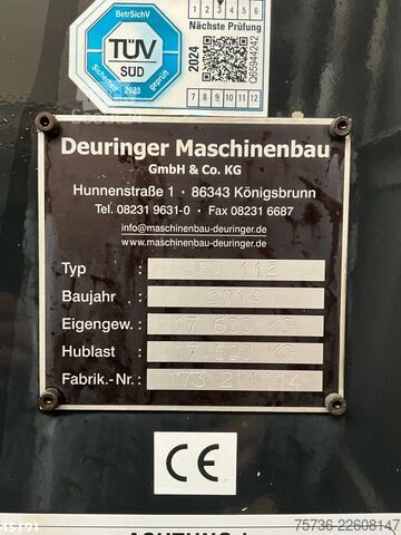 Přeprava kontejnerů Man TGS 35.480 Euro 6 8x4 Deuringer Garagetransporter