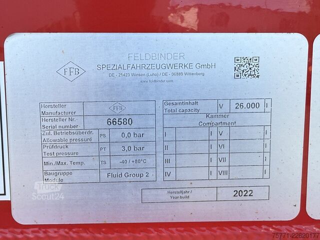 Silo Feldbinder EUT 26.3  NACZEPA SILOS