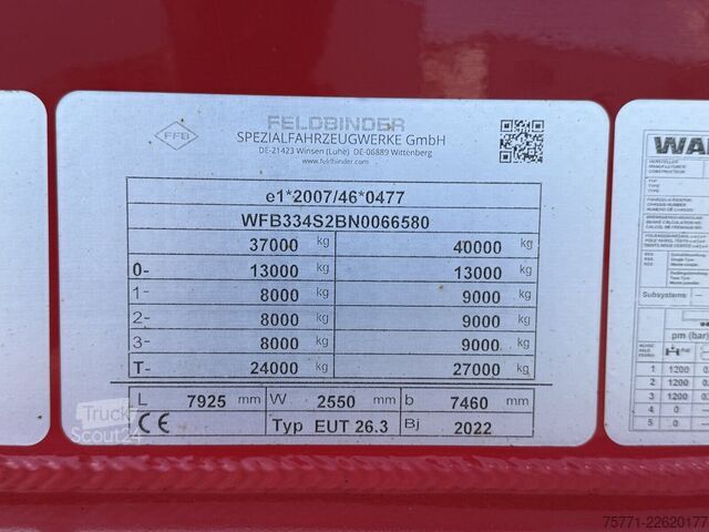 Silo Feldbinder EUT 26.3  NACZEPA SILOS