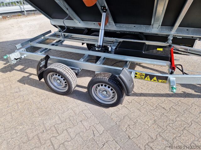 Remorque benne trilibérale Debon PW 3 3500kg Elektro Kipper Laubgitter