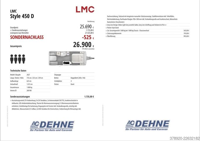 Caravana LMC Style 450 D