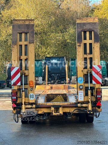 Low loader trailer LANGENDORF TUE 30 4.Achser Tieflader-Anhänger, Radmulden