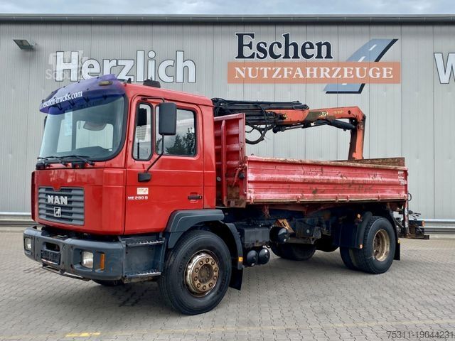 Tipper truck MAN 18.285 MC | Palfinger PK 9501*Blatt*2x AHK+Oel