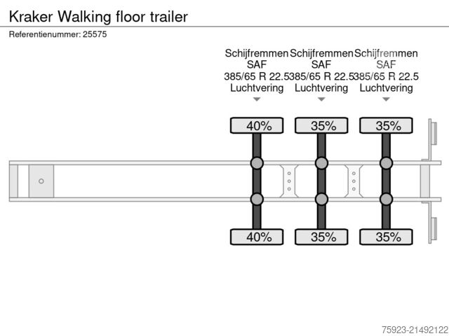 Moving floor Kraker Walking floor trailer