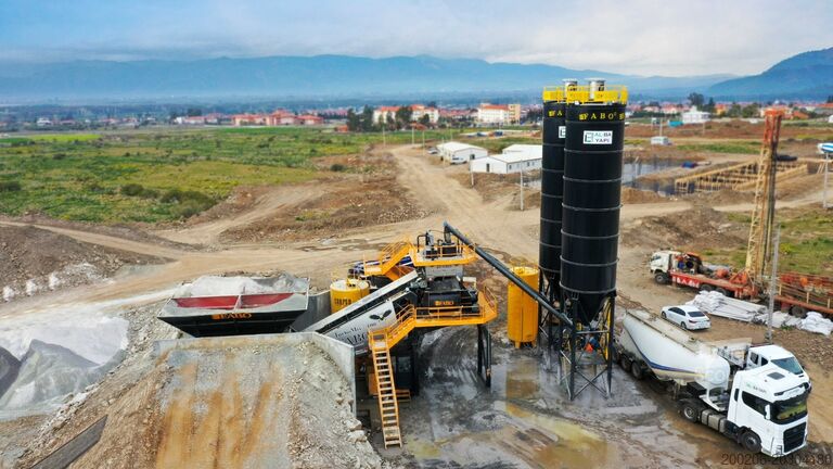 Mobil beton karıştırma tesisi FABO mobile concrete mixing plants 100 m³/h