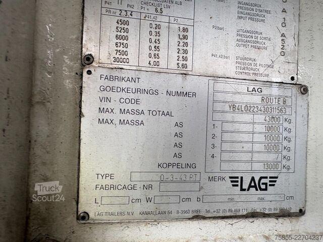 Depósito LAG O-3-43 PT Fuel Tank /  ADR / 3 Compartments / 4...