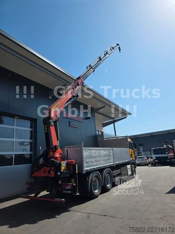 Camião de plataforma MAN TGS 33.440 / 6X4 / Man+Ret / 19m Kran Palfinger