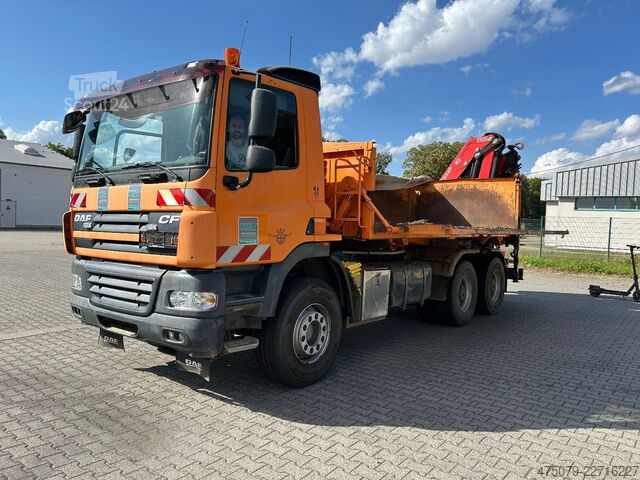 Трьохсторонній самоскид DAF CF 510 / Bordmatik / abnehmbarer Kran + Funk