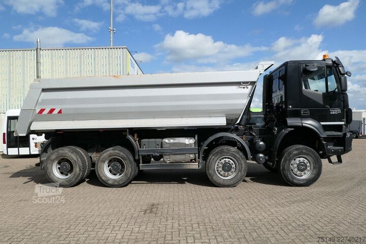 Camion benne IVECO AD 410TW 8x8, Allrad, Stahl, Meiller, 19m³, AC