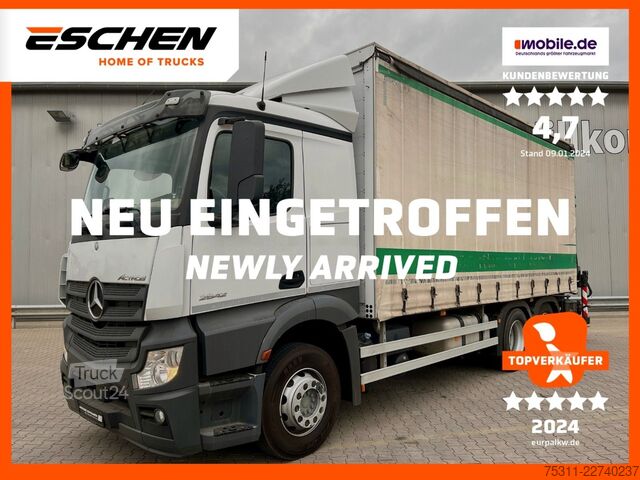 Camion plateau avec bâche MERCEDES-BENZ Actros 2542 6x2 Lenk*HIAB 158 D-3 Kran*Funk*HU27