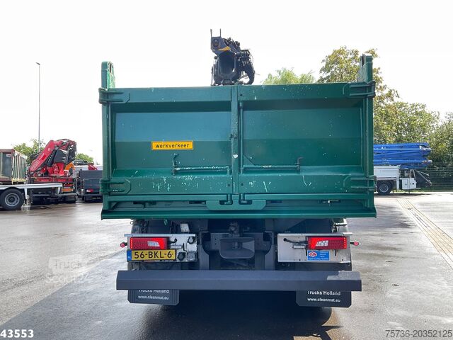 Kipper met kraan Scania P 410 8x4 Euro 6 HMF 18 Tonmeter laadkraan