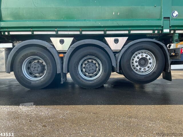 Kipper met kraan Scania P 410 8x4 Euro 6 HMF 18 Tonmeter laadkraan