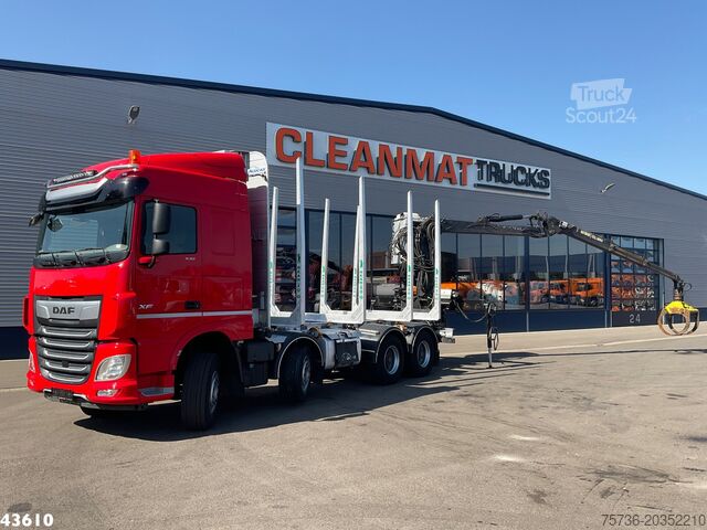 Camion-grue DAF FAD XF 530 8x4 Holzkran