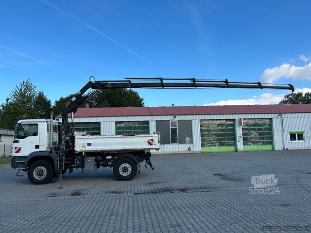 Dreiseitenkipper LKW MAN TGM 18.250 BB / 4x4 / Hiab 099 Funk Greifer