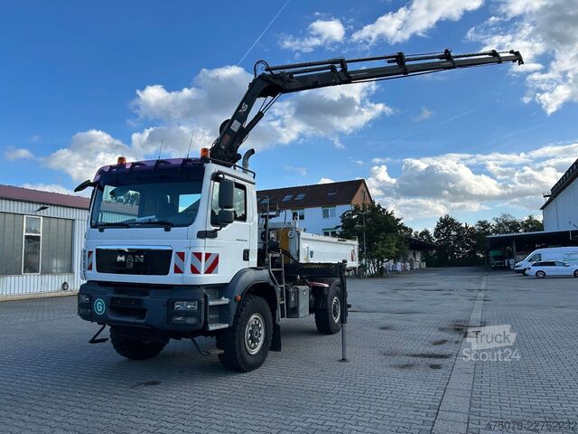 Dreiseitenkipper LKW MAN TGM 18.250 BB / 4x4 / Hiab 099 Funk Greifer