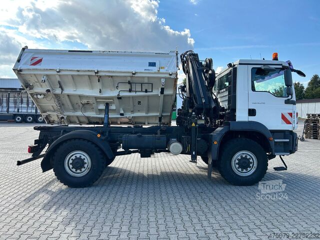 Dreiseitenkipper LKW MAN TGM 18.250 BB / 4x4 / Hiab 099 Funk Greifer