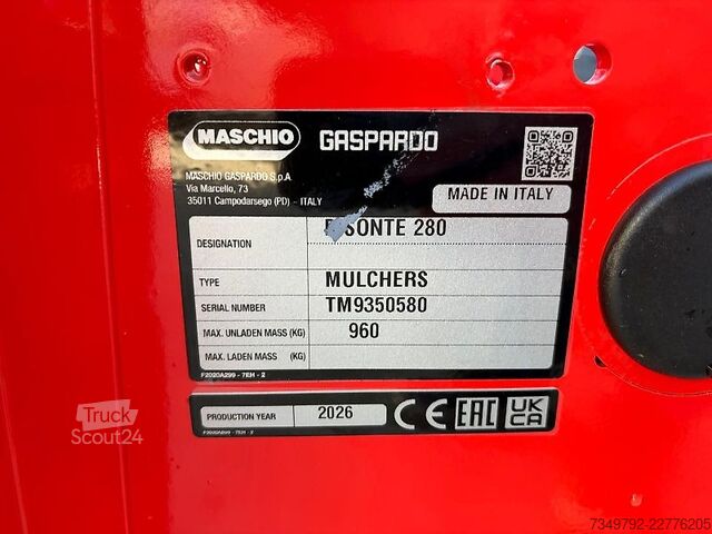 Broyeur forestier Maschio Bisonte 280 Mulcher