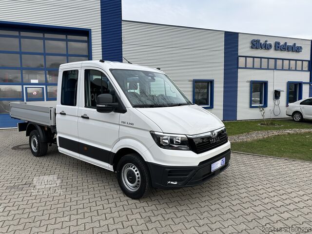 Товарен автомобил с платформа и кабина за екипажа MAN TGE 3.140 Doka Pritsche *AHK*ASSIST*PDC*