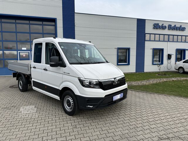 Товарен автомобил с платформа и кабина за екипажа MAN TGE 3.140 Doka Pritsche *AHK*ASSIST*PDC*