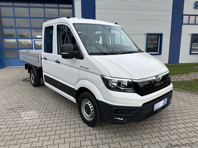 Товарен автомобил с платформа и кабина за екипажа MAN TGE 3.140 Doka Pritsche *AHK*ASSIST*PDC*