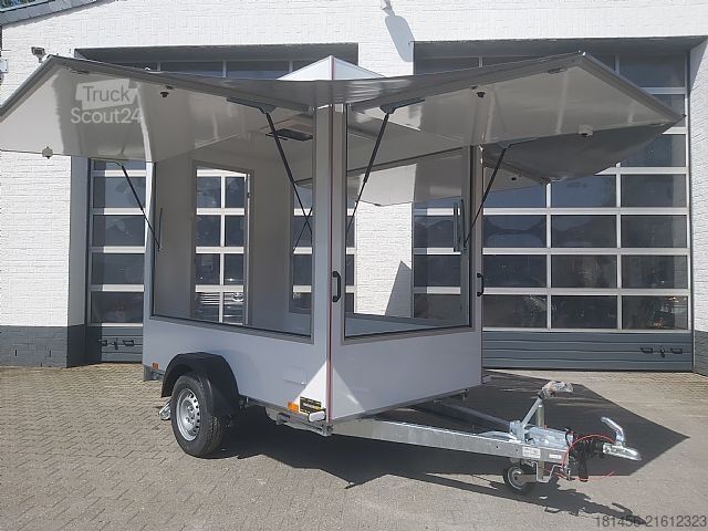 Vending trailer TRAILERSHOP 3 Klappen Multi Event Trailer Hecktür 230 V lager