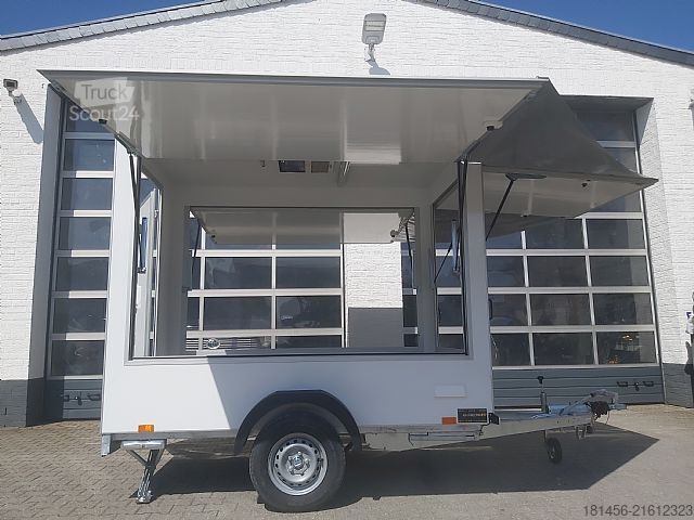 Vending trailer TRAILERSHOP 3 Klappen Multi Event Trailer Hecktür 230 V lager