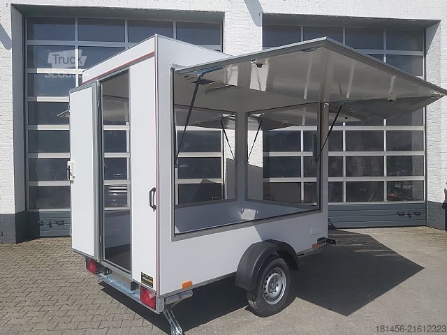 Vending trailer TRAILERSHOP 3 Klappen Multi Event Trailer Hecktür 230 V lager