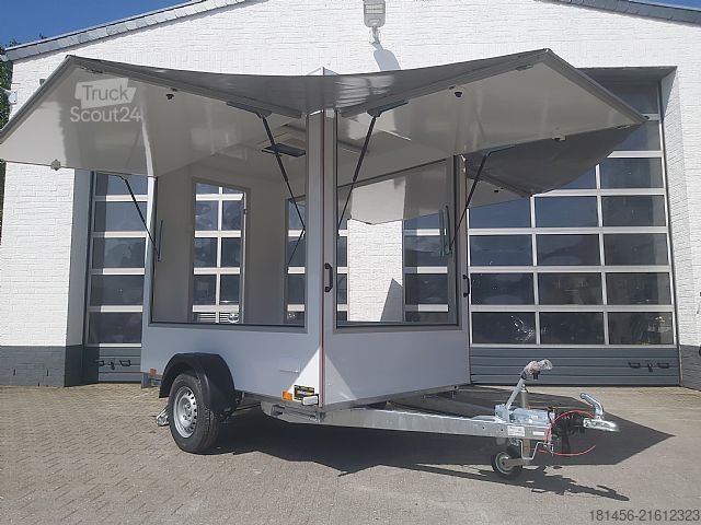 Vending trailer TRAILERSHOP 3 Klappen Multi Event Trailer Hecktür 230 V lager