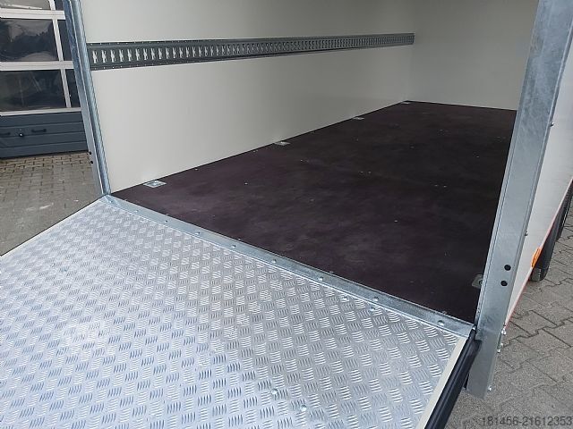 Box trailershop 420x200x210cm aerodynamisch Seitentür Heckrampe