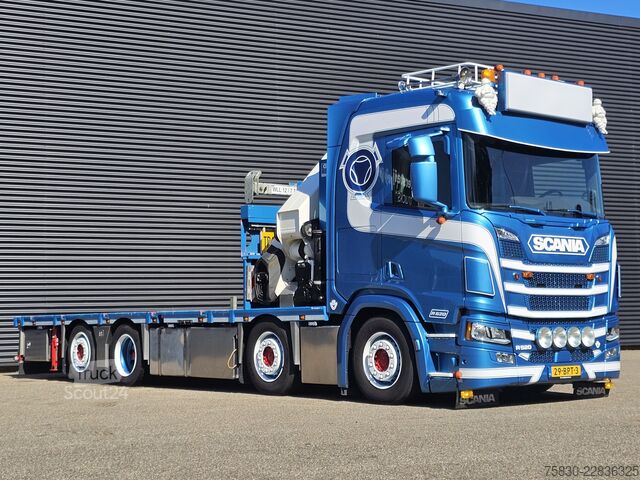 منصة التحميل Scania R520 V8 8x2/6 / HMF 70 tm + JUMBO AANHANGER