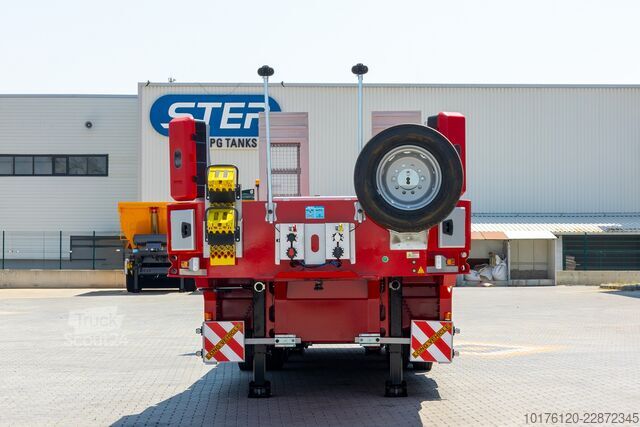 Alçak yataklı yarı römork inşaat makinesi taşımak için Nükte Trailer 3 Axle Standard Lowbed Trailer