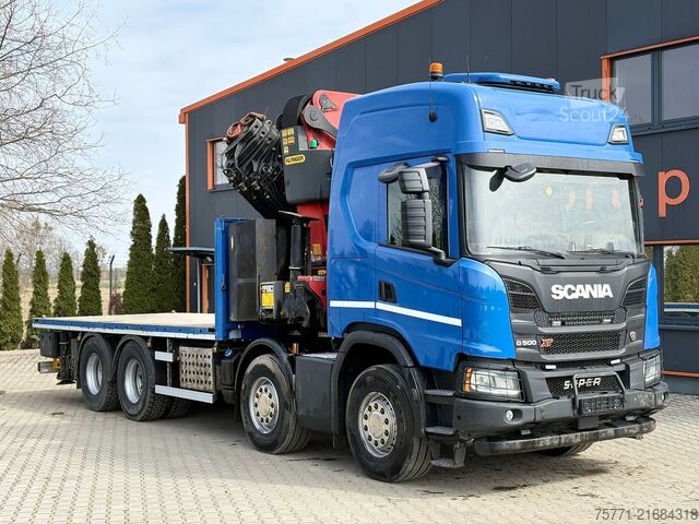 Płaska skrzynia Scania G500 8x4 EURO6 PLATFORMA Z HDS PK76002 EH