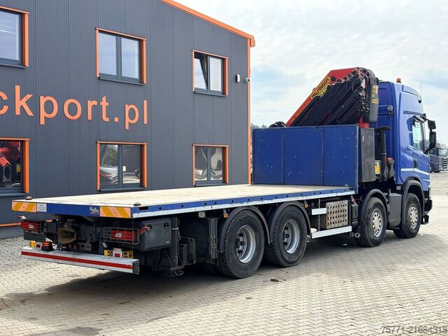 Płaska skrzynia Scania G500 8x4 EURO6 PLATFORMA Z HDS PK76002 EH