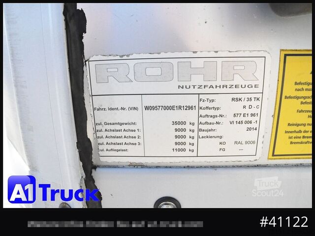 Semiremorcă frigorifică ROHR RSK/35 TK, Carrier 1950 , Lift-Lenkachse, LBW,