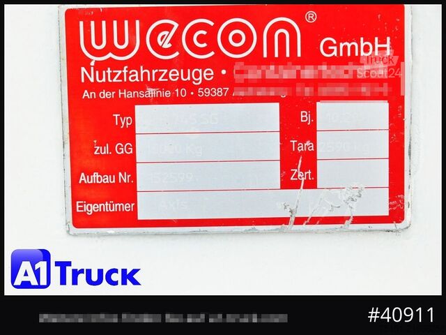 Değiştirilebilir kasa, platform ve brandalı WECON WPR 745, verzinkt, 2520 innen, Code XL