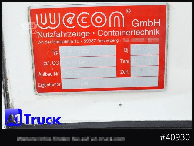 Değiştirilebilir kasa, platform ve brandalı WECON WPR 745, verzinkt, 2520  innen, Code XL