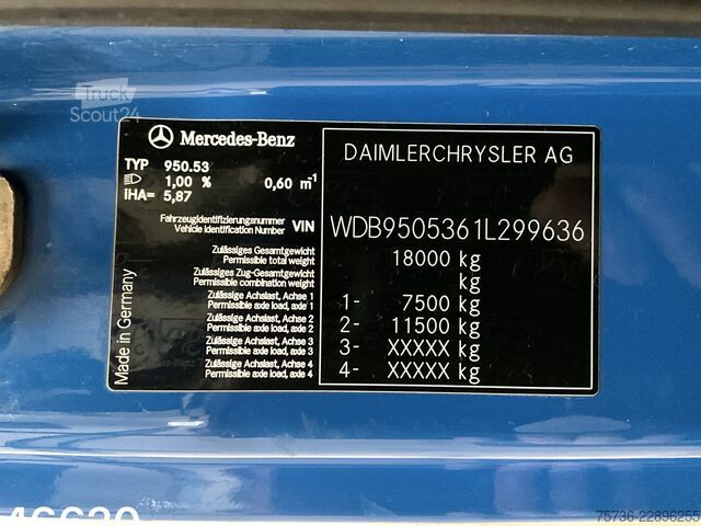Vinç kamyonu Mercedes-Benz Axor 1824 Euro 5 Palfinger 15 Tonmeter laadkraan