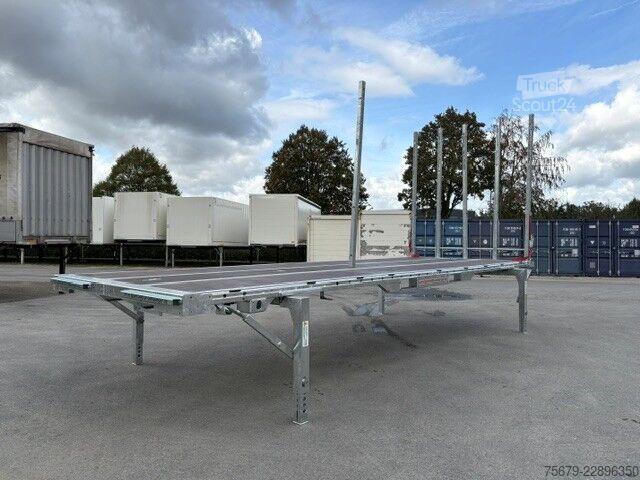 Výměnná nástavba s plošinou a plachtou Kögel Wechselrahmen, BDF-System, 7.450 mm lang.