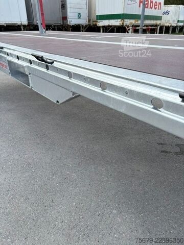 Výměnná nástavba s plošinou a plachtou Kögel Wechselrahmen, BDF-System, 7.450 mm lang.