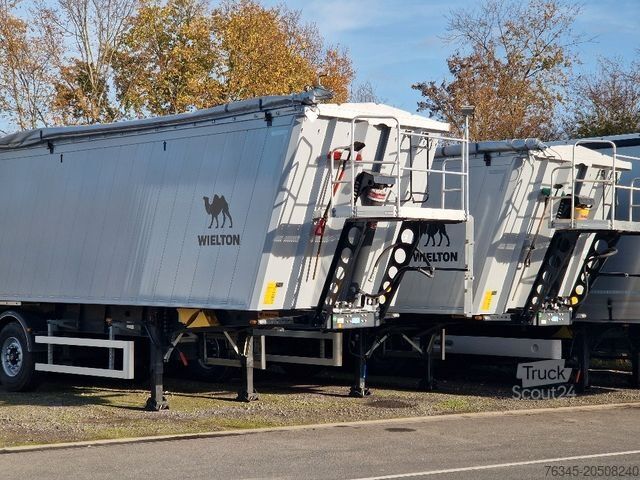 Tipper semitrailer WIELTON 55m3 Alu-Kastenmulde Kombitür Weight Master