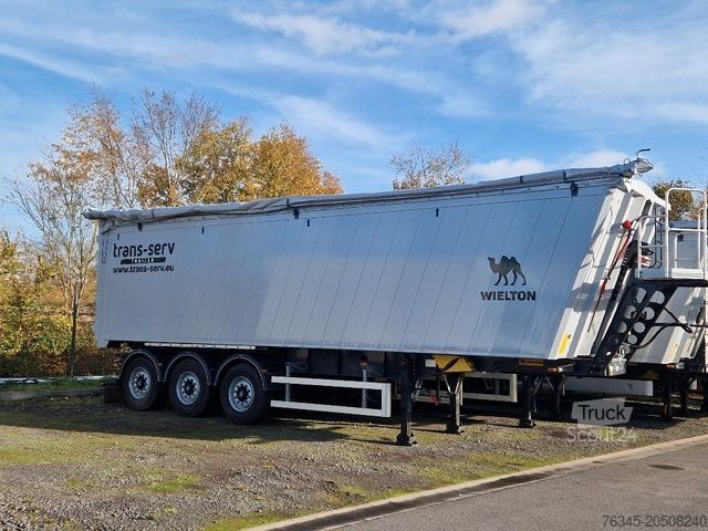 Tipper semitrailer WIELTON 55m3 Alu-Kastenmulde Kombitür Weight Master